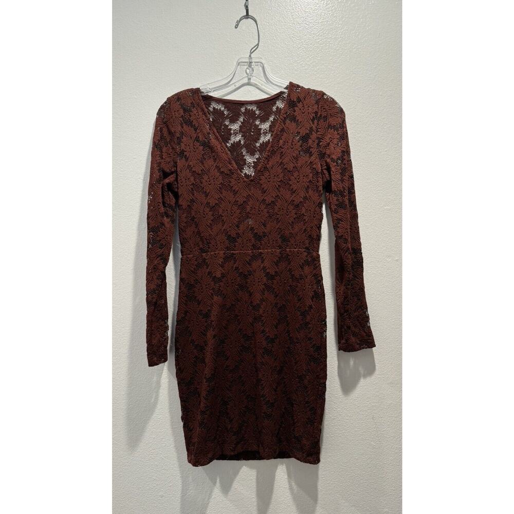 Nightcap Clothing Size 3 Burgundy Lace Mini Dress Goth Boho Dark‎ Romantic Short